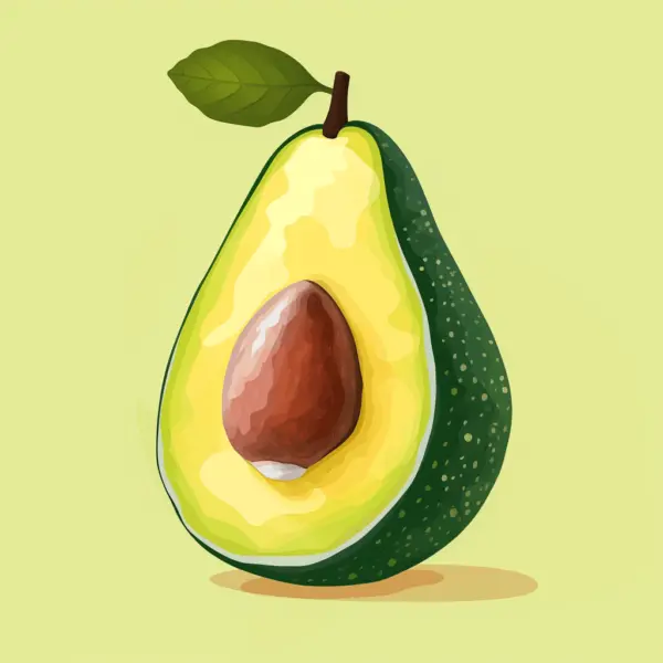 Avocado 2D Illustration