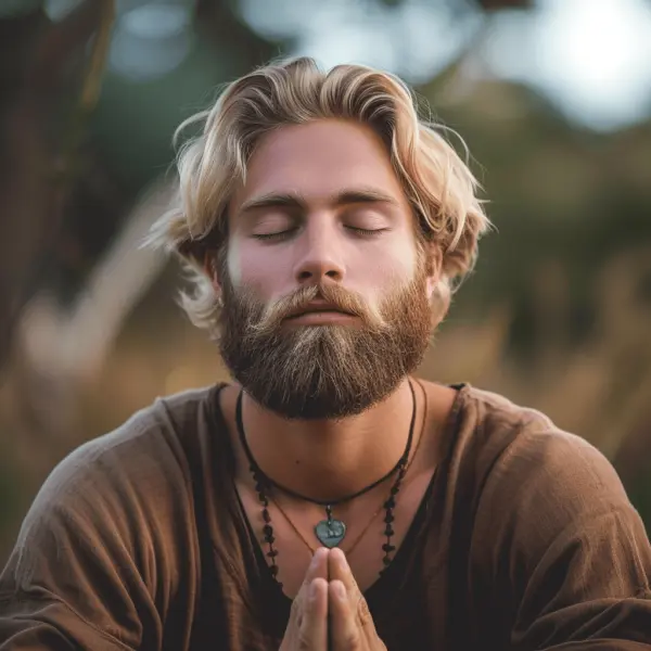 Blonde Man Meditating - Mindfulness