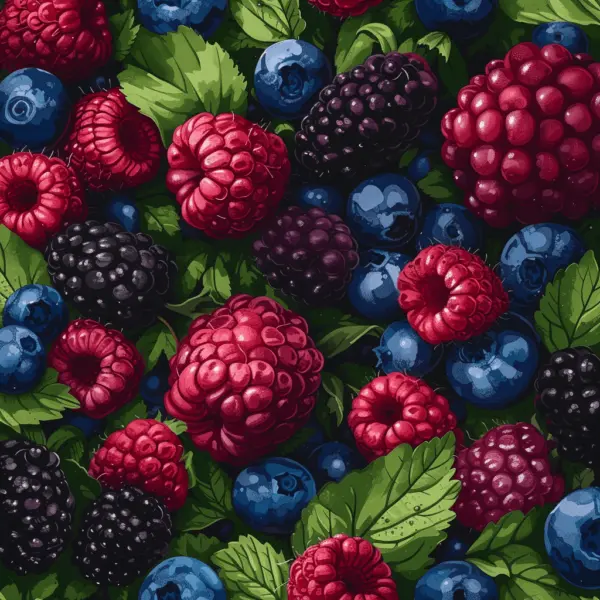 Dark Berries 2D Illustration